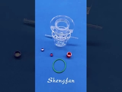 رآکتور فتوکاتالیز دو لایه ای شفاف ابزار شیشه ای کوارتز