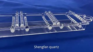 نگهدارنده ویفر قایق کوارتز شفاف مقاوم در برابر اسید قایق های کوارتز نیمه هادی